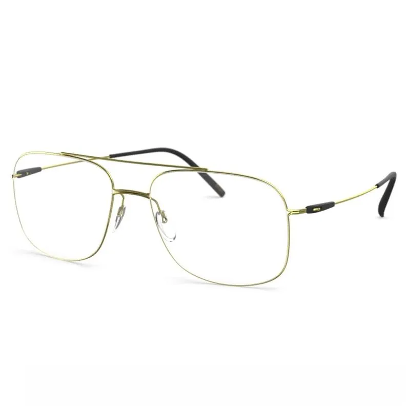 SILHOUETTE Square Unisex Sunglasses Gold Frame - 5525 5640
