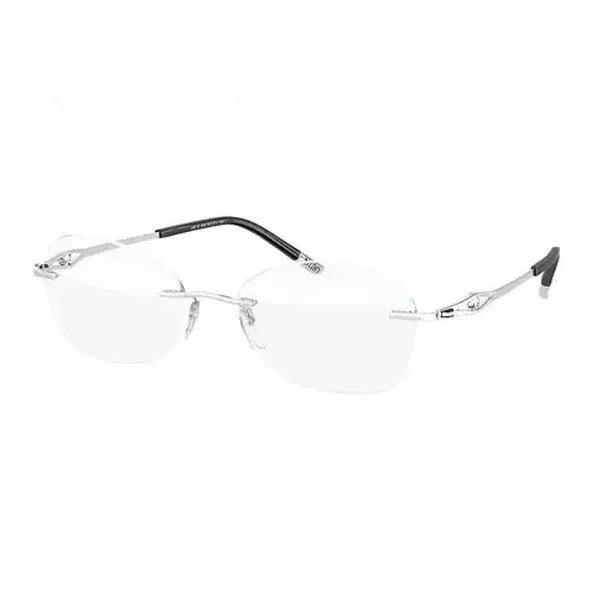 SILHOUETTE Square Unisex Sunglasses Silver Frame - 4486 6050
