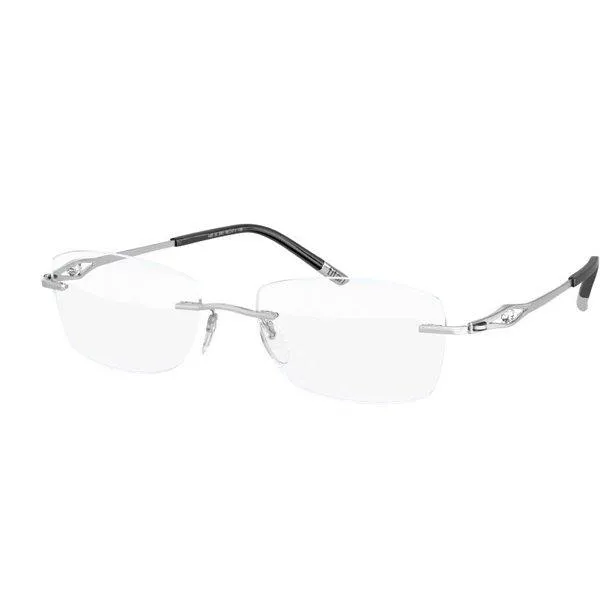 SILHOUETTE Square Unisex Sunglasses Silver Frame -  SIL4485 6051