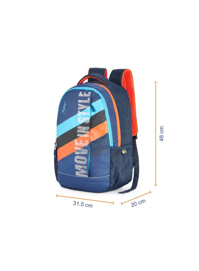 SKYBAGS Strider Pro Unisex Blue College Laptop Backpack with Rain Cover Ltr. - SK LPBPSRP2HBLU