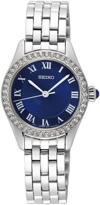 Seiko Classic Quartz Blue Dial Ladies Watch SUR335