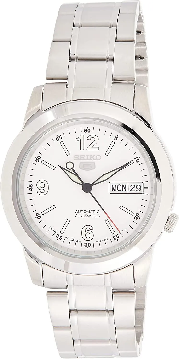 Seiko Men's Automatic Watch with Analog Display and Stainless Steel Strap SNKE57J1, Silver