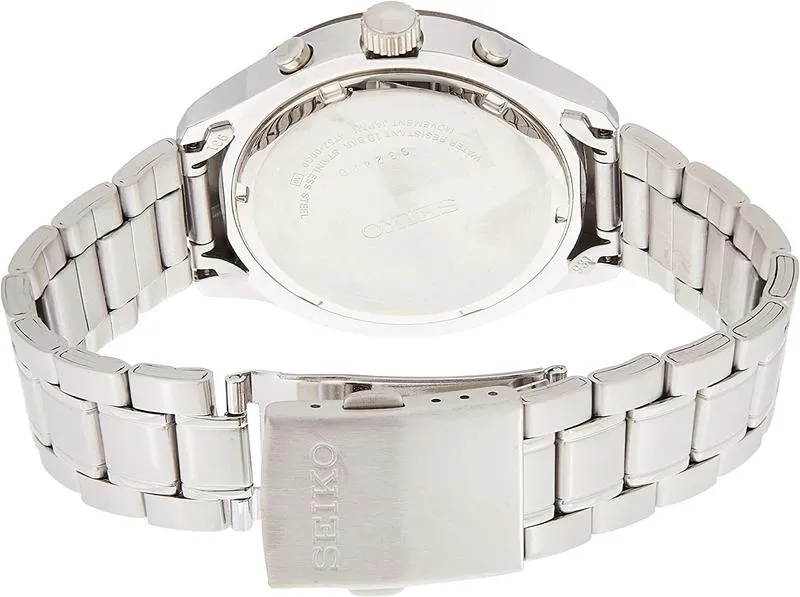 Seiko Men's Chronograph Watch With Chronograph Display And Stainless Steel Strap Sks545P1, Metallic, Black