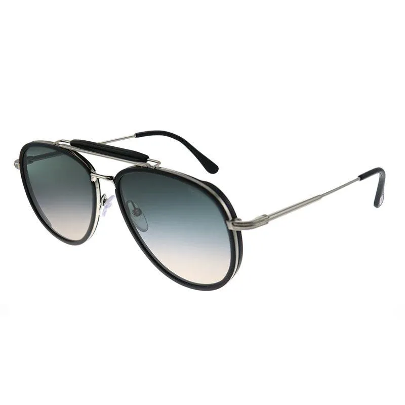 TOM FORD Aviator Men Sunglasses Silver Frame - 666 01B
