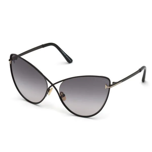 TOM FORD Aviator Women Sunglasses Shiny Black Frame - 786 02B