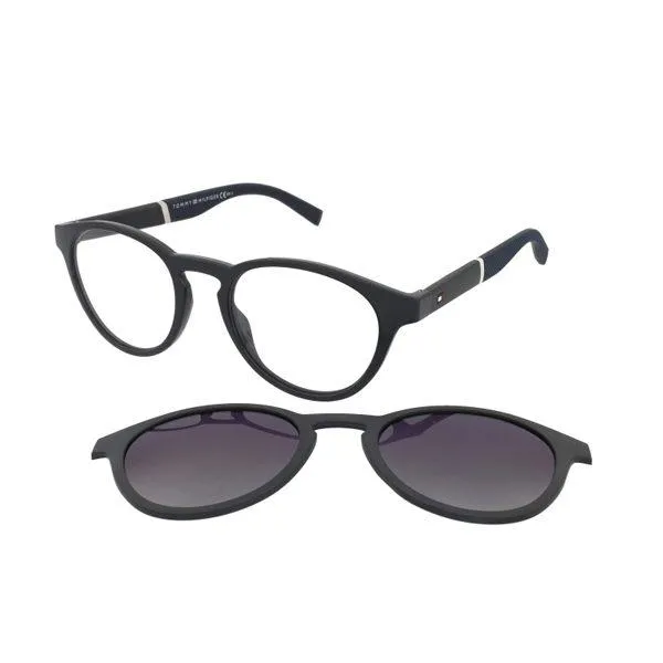 TOMMY HILFIGER Round Unisex Sunglasses Black Frame - TH1902CS PJP99