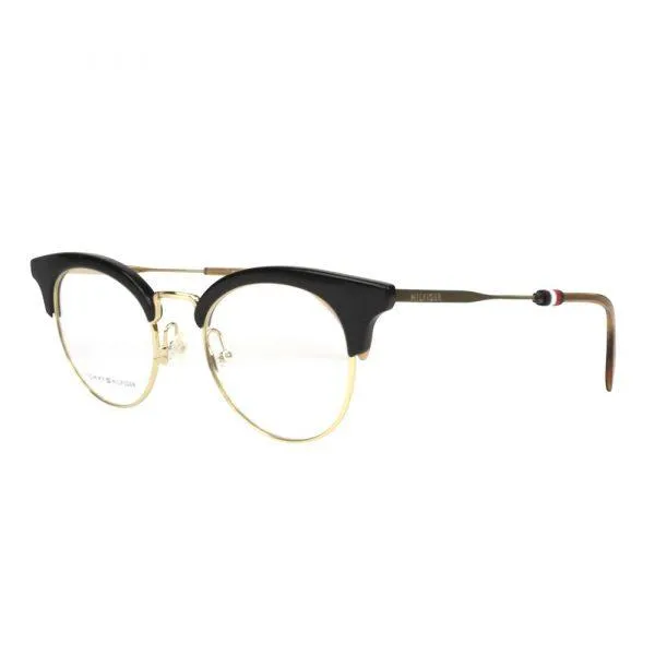 TOMMY HILFIGER Round Unisex Sunglasses Black & Gold Frame - TH1540 807