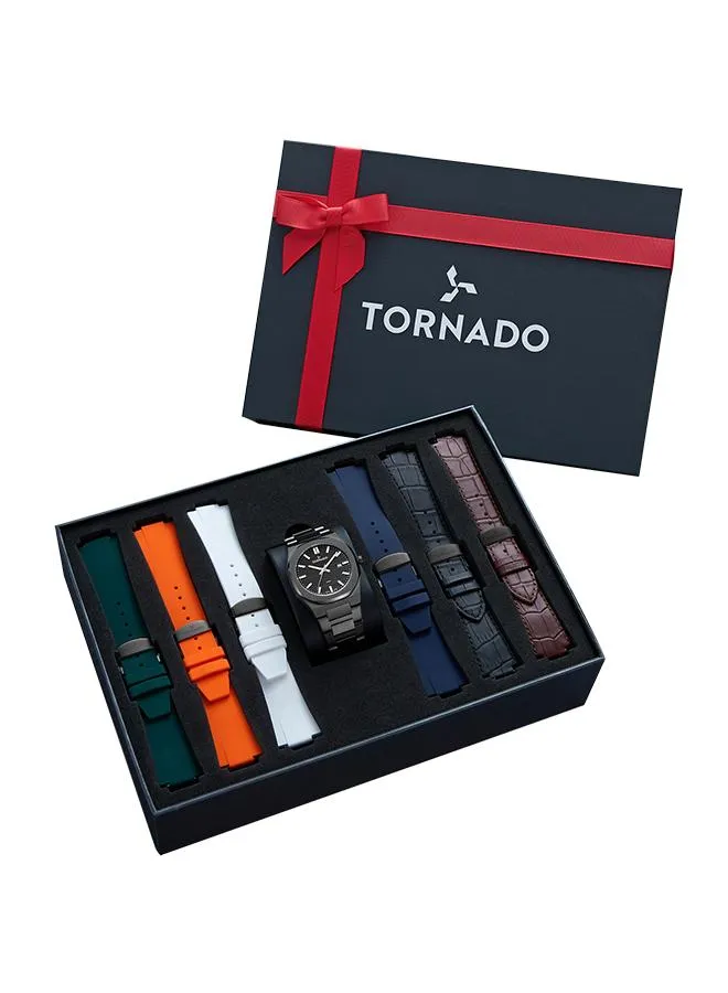 TORNADO- SPECTRA LIMITED EDITION - GIFT COLLECTION FOR MEN, Silicone & Leather Straps Set - T23006C-XBXB-S