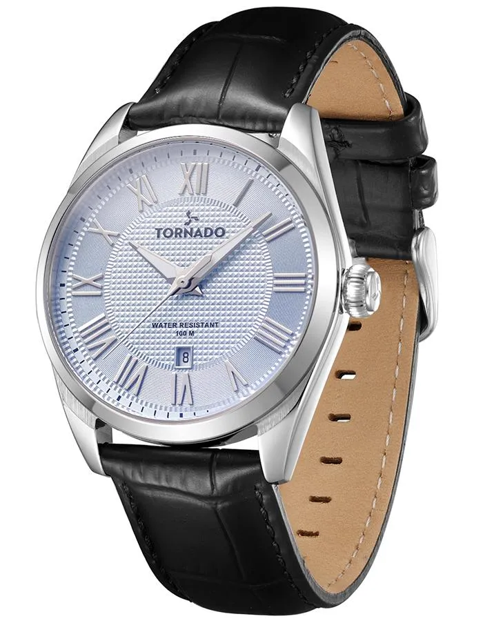 Tornado Men's Analog Spa Blue Dial Watch - T8007-SLBL