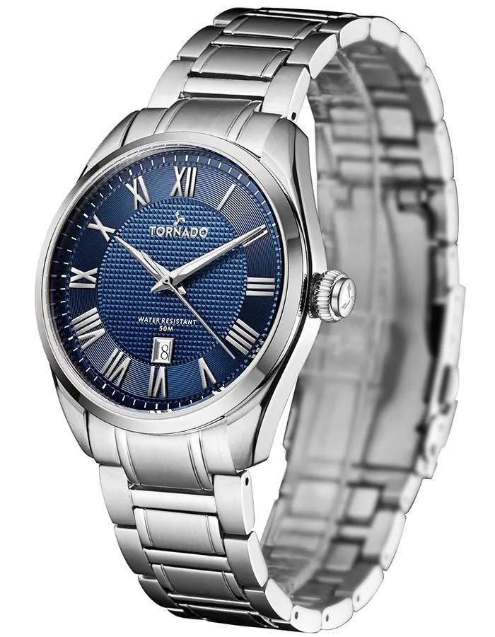 Tornado Mens Analog Blue Dial Watch
