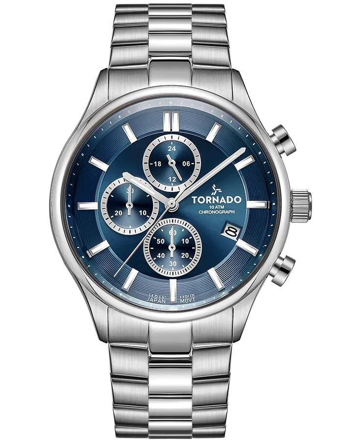 Tornado Mens Chronograph Blue Dial Watch