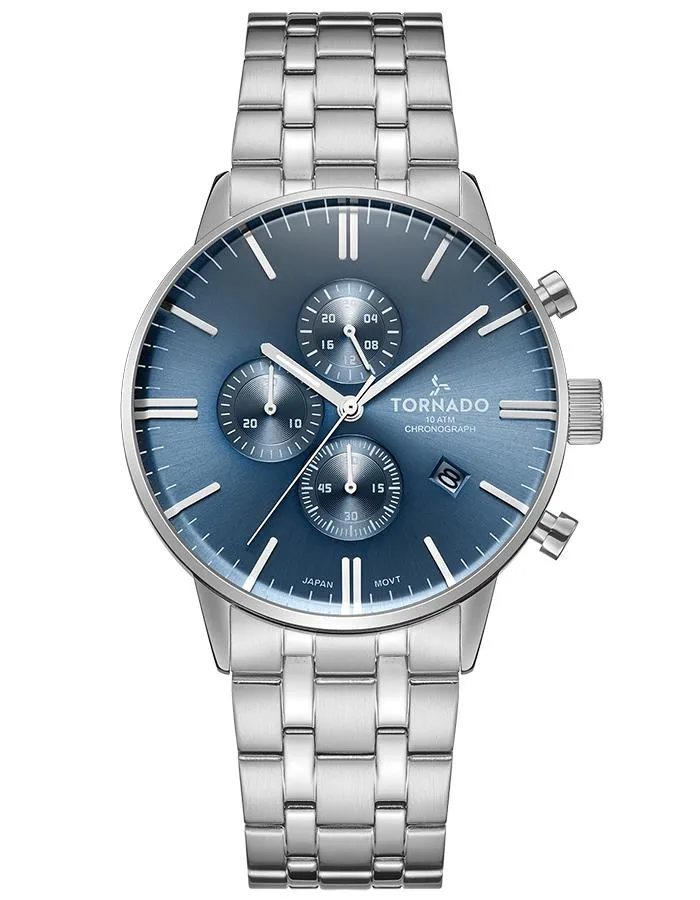 Tornado Mens Chronograph Blue Dial Watch