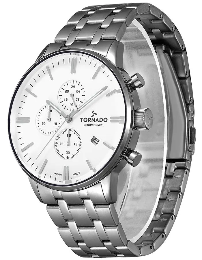 Tornado Mens Chronograph Silver Dial Watch