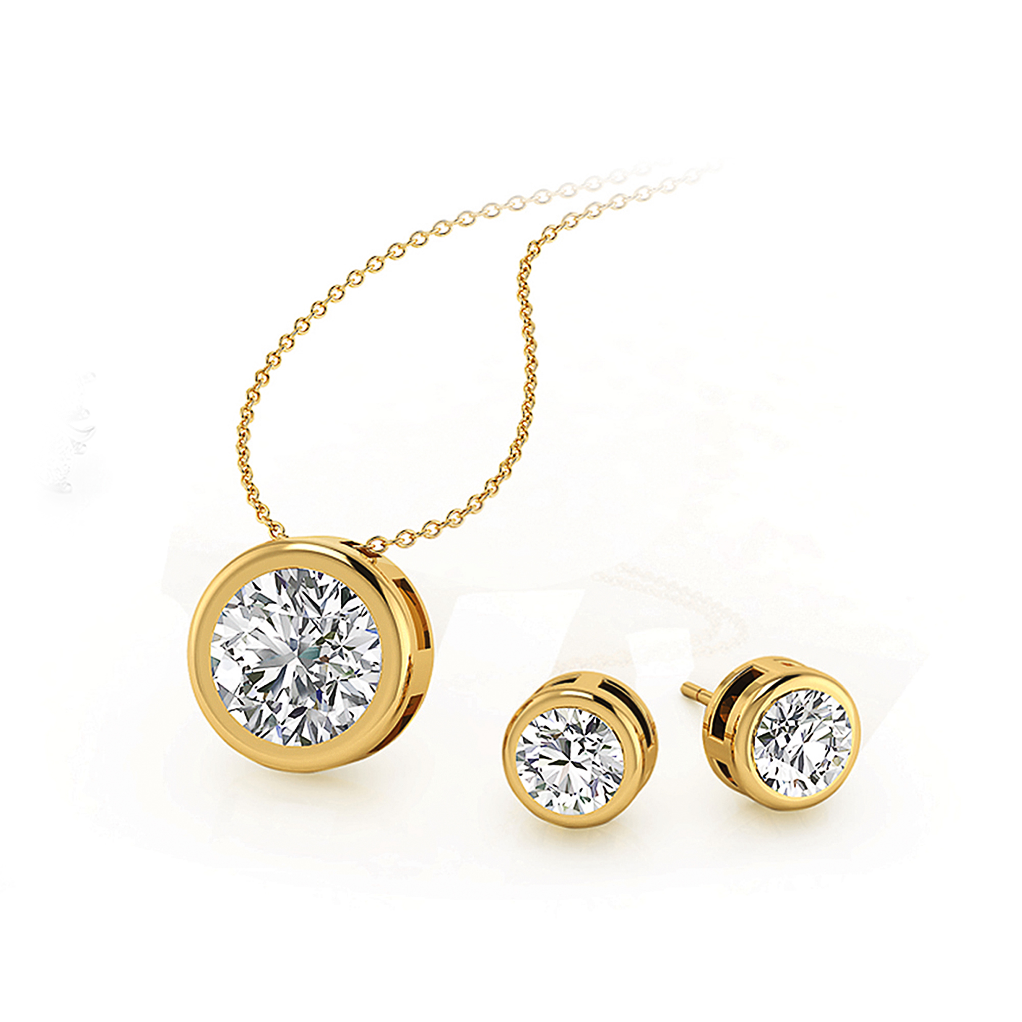 Fierro Circle Gold Plated Jewelry Set