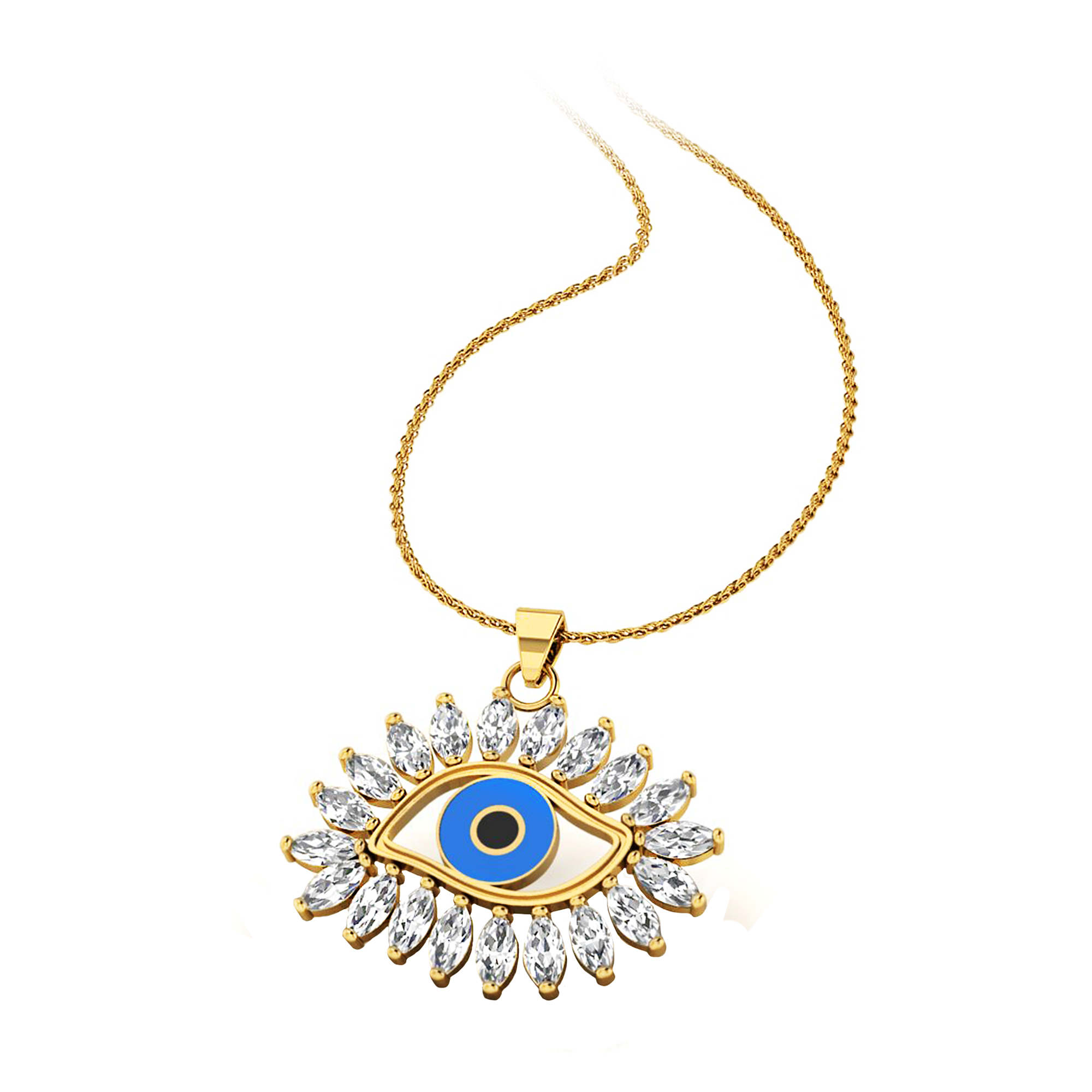 Fierro Divine Eye Gold Plating Pendant