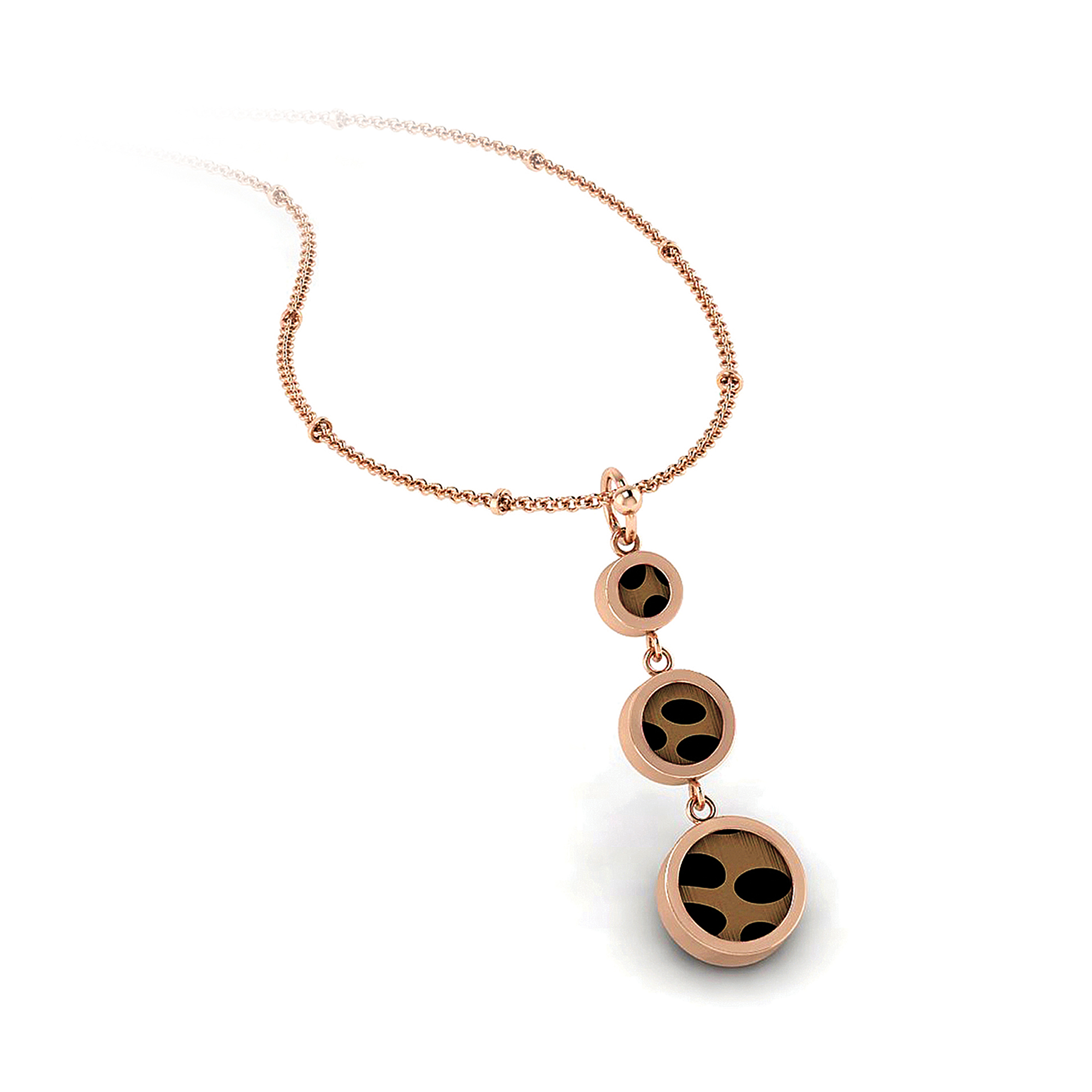 Fierro Leopard Stainless Steel Rose Gold Necklace