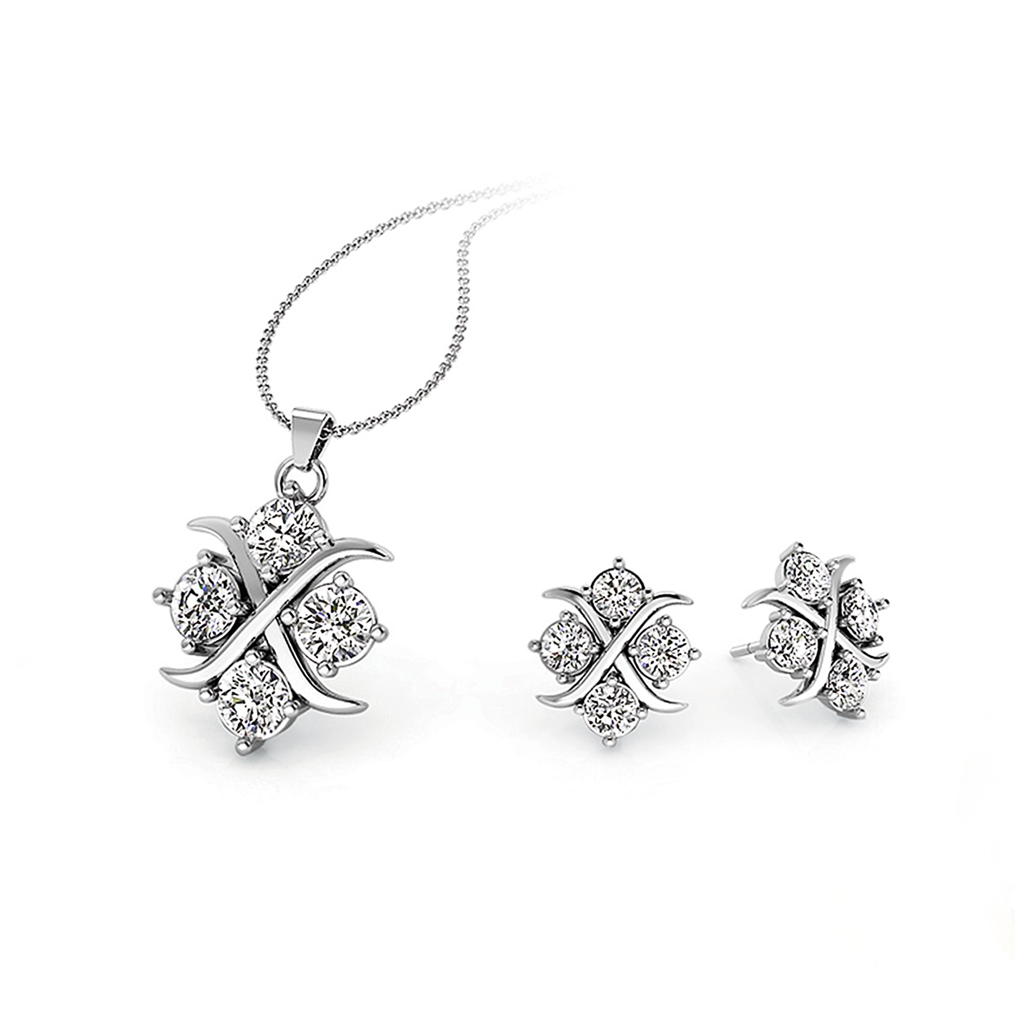 Fierro XO Silver Plated Jewelry Set