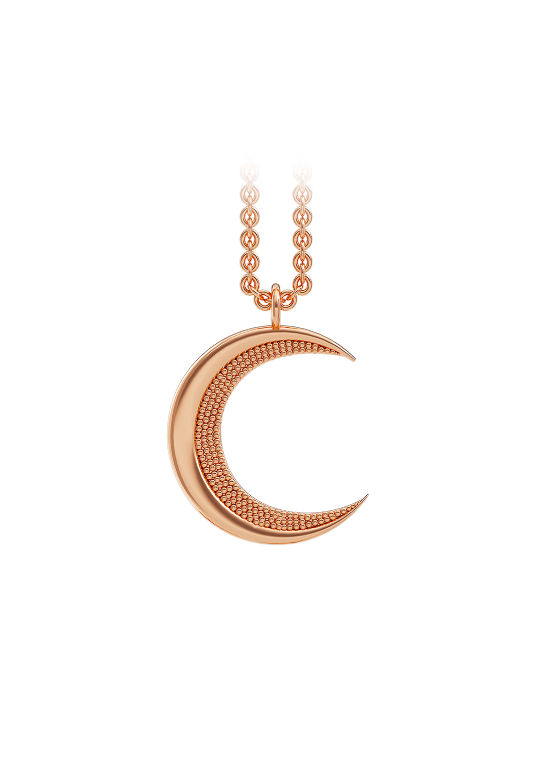 Isabellina Cresent Rose Gold Plated Pendant