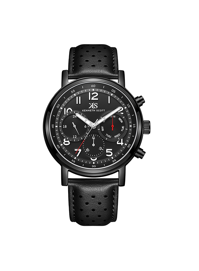 Kenneth Scott Analog Black Dial Watch K24119 BLBB For Men