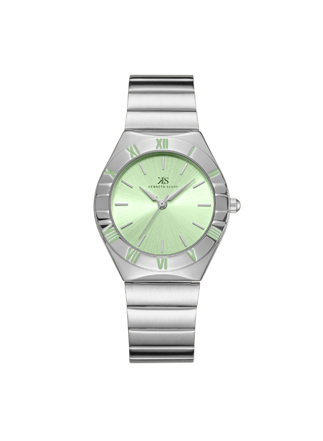 Kenneth Scott Analog Green Dial Watch K24506 SBSH For Women
