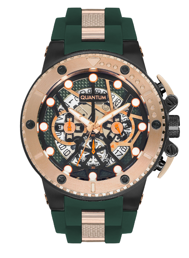 Quantum Chronograph Black Dial Watch HNG535.857 For Men