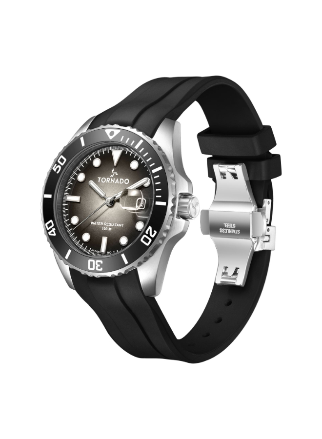 Tornado Lumina Analog Onyx Black Dial Watch T22001 SSBB For Men